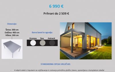 PERGOLA 300 x 400 x 260m – Akcija September